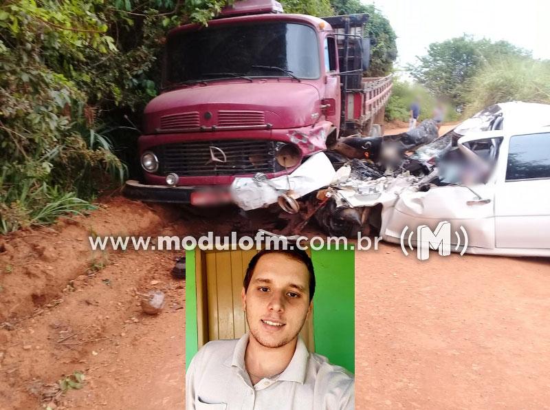 Grave acidente em estrada vicinal deixa uma pessoa morta e quatro feridas na zona rural de Monte Carmelo