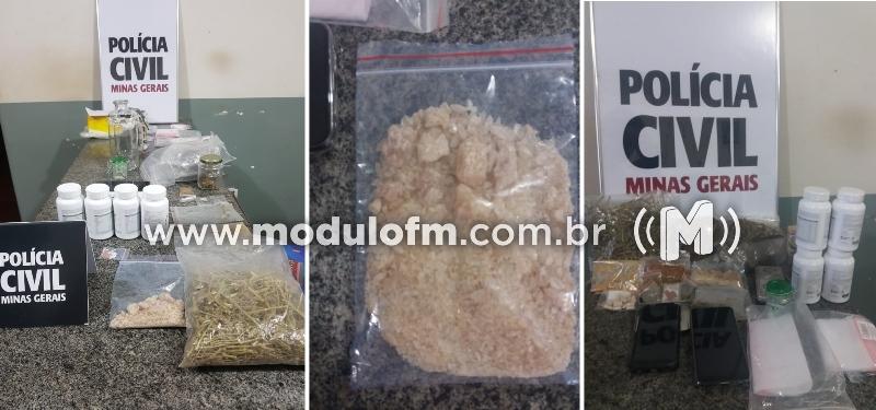 Polícia Civil afirma que funcionário municipal seria o destinatário de grande quantidade de droga sintética apreendida em Patrocínio