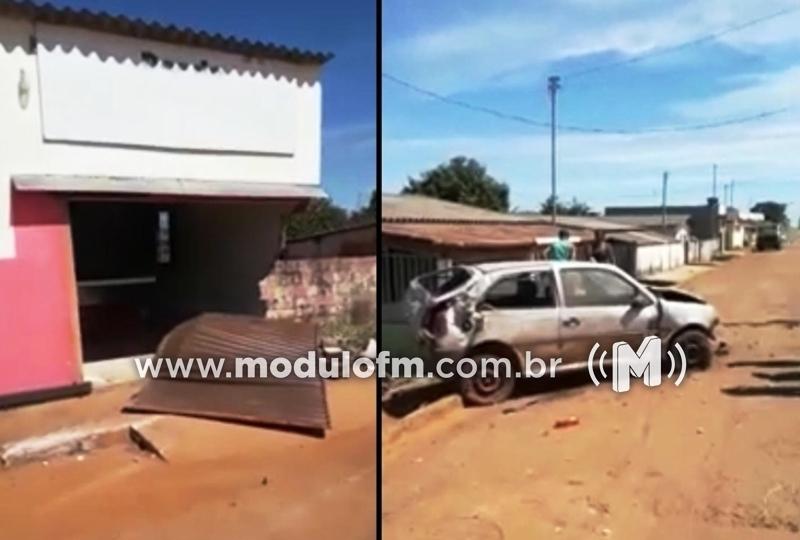 Criminoso furta veículo em Patrocínio e abandona destruído em Rio Paranaíba