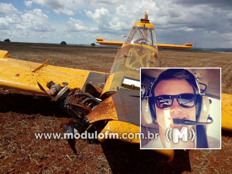 Piloto morre após avião agrícola cair na região rural de Patrocínio