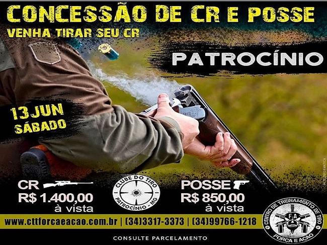 Clube do Tiro de Patrocínio abre nova turma para concessão de CR