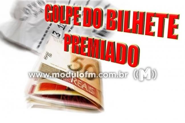 Idosa de 69 anos cai em golpe do bilhete premiado em Patrocínio