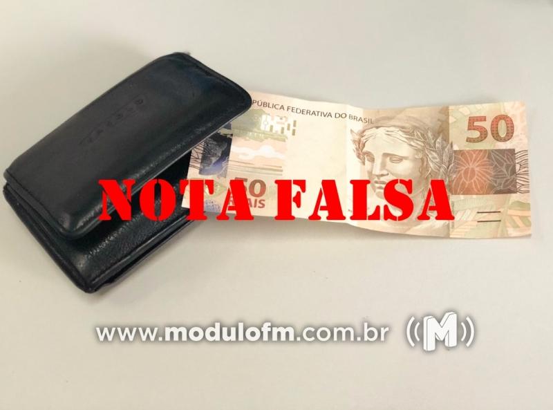 Mototaxista recebe nota falsa em Patrocínio
