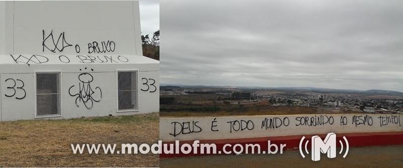 Jovem é preso suspeito de pichações no Cristo e na igreja Santa Luzia