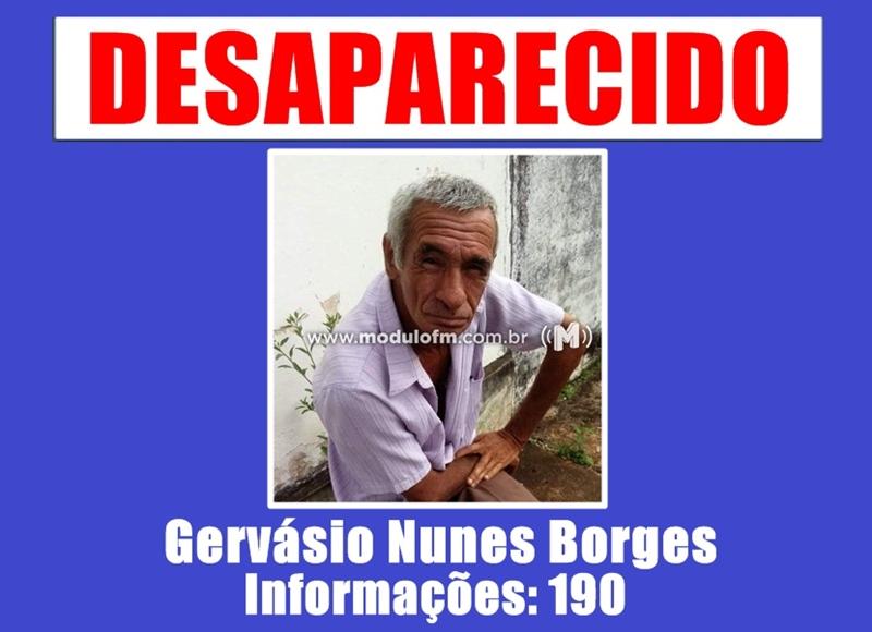 Família faz apelo para encontrar idoso desaparecido em Coromandel