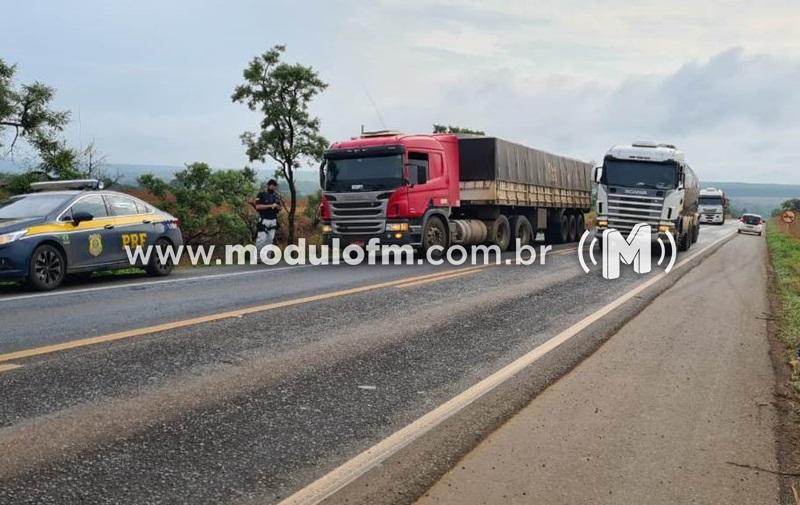 Caminhoneiro é baleado durante tentativa de assalto na BR-365