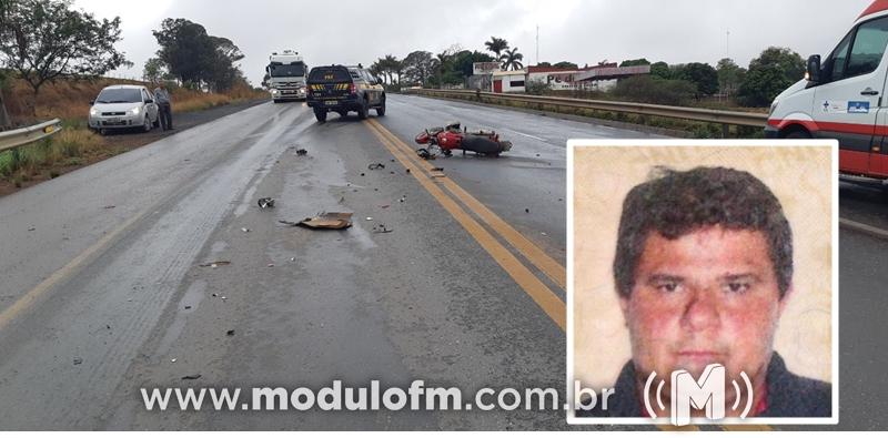 Motociclista morre após colidir em traseira de veículo na BR-365