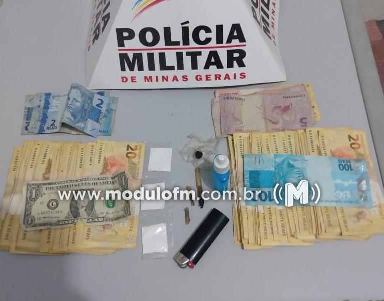 Homem é preso com drogas e dinheiro durante abordagem policial em Brejo Bonito