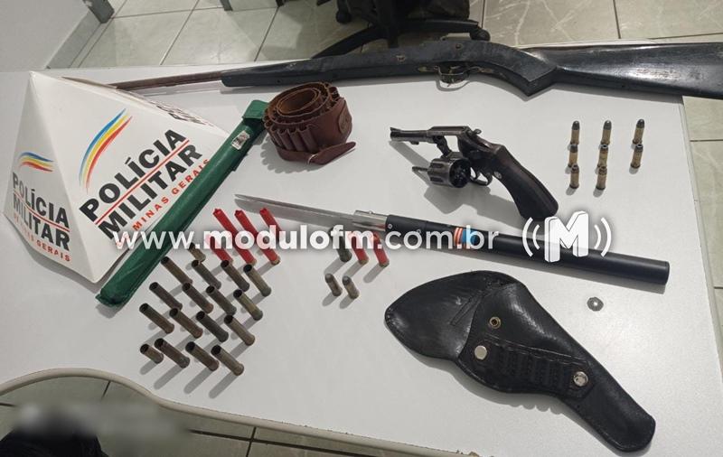 Três pessoas são presas com armas de fogo e munições em Serra do Salitre