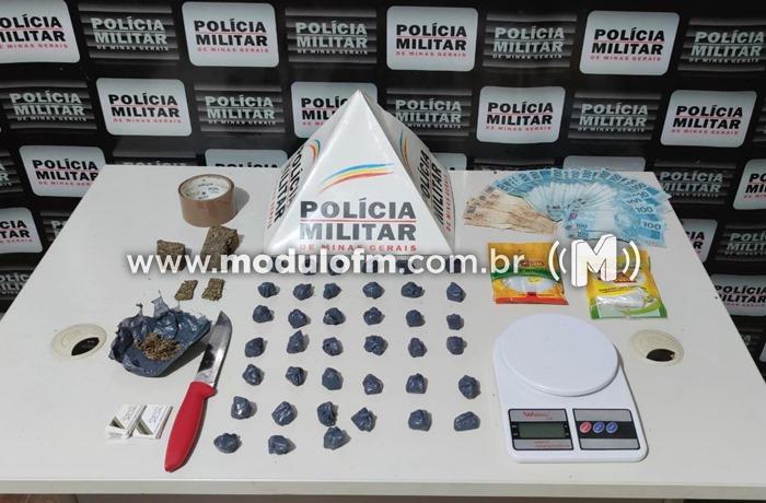 Homem com diversas passagens é perseguido e preso por tráfico de drogas e outros crimes