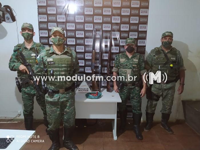 PM Ambiental prende 3 pessoas por porte ilegal de arma de fogo