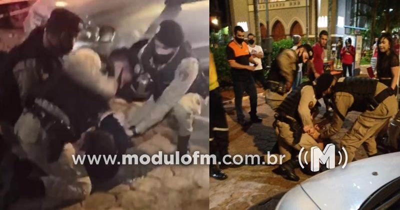 Vídeo mostra agressão em homem durante ação policial em Patrocínio