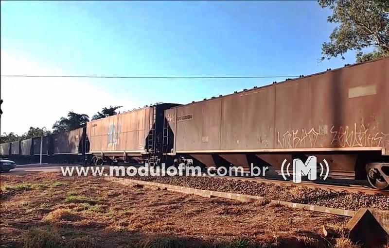 Ciclista é atropelado por trem ao tentar atravessar “passagem de nível” em Patrocínio