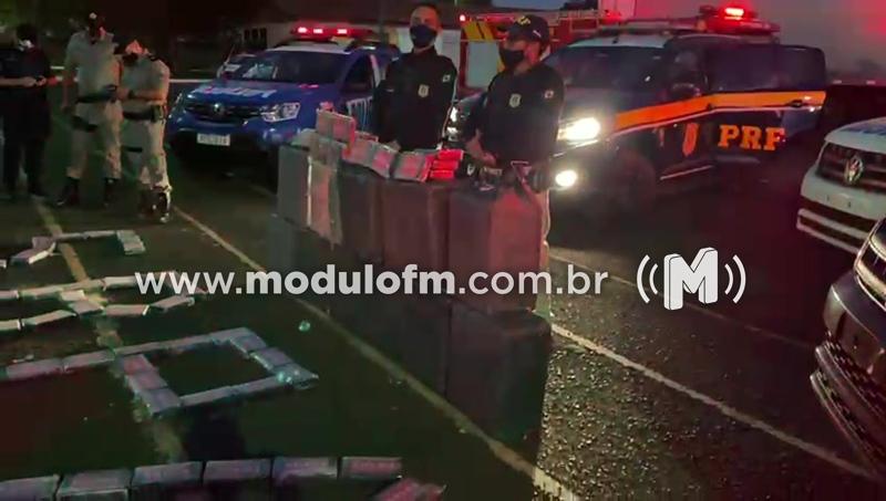 PRF e PMGO apreendem quase R$ 100 milhões de pasta base de cocaína