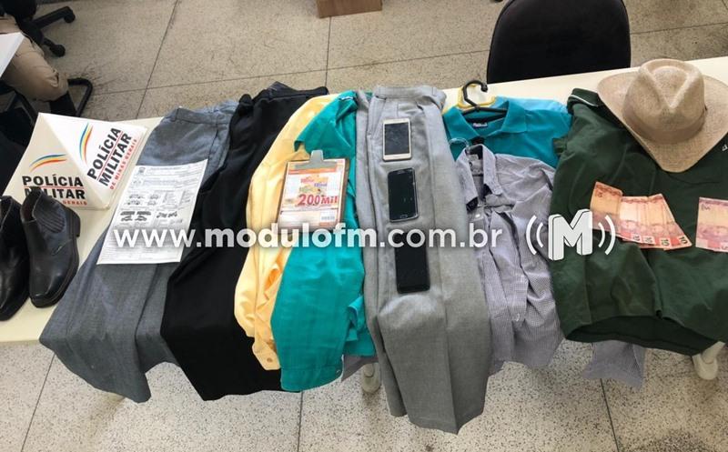 Após cometer série de furtos em Patrocínio e região, trio é detido pela PM