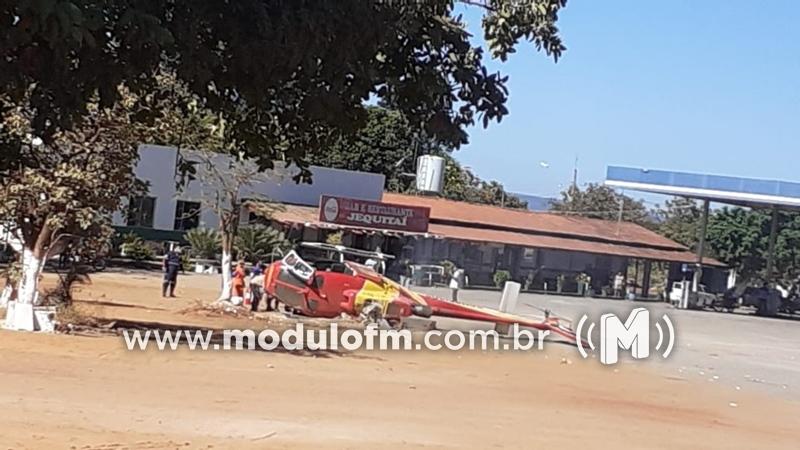 Veja o vídeo: Helicóptero do Corpo de Bombeiros sofre acidente