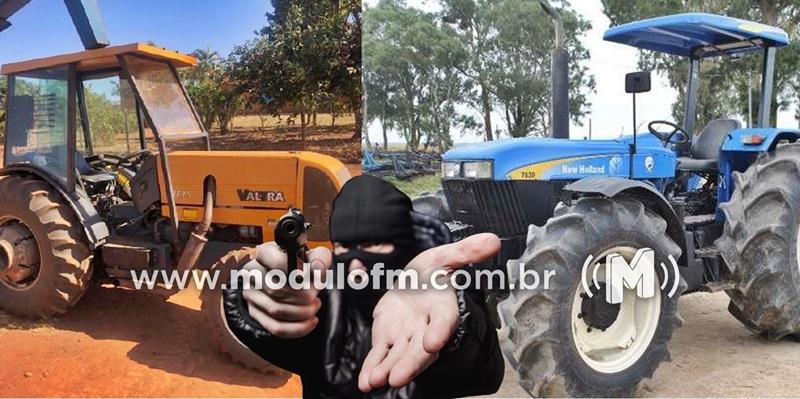 Criminosos invadem fazenda e levam dois tratores na região de Silvano