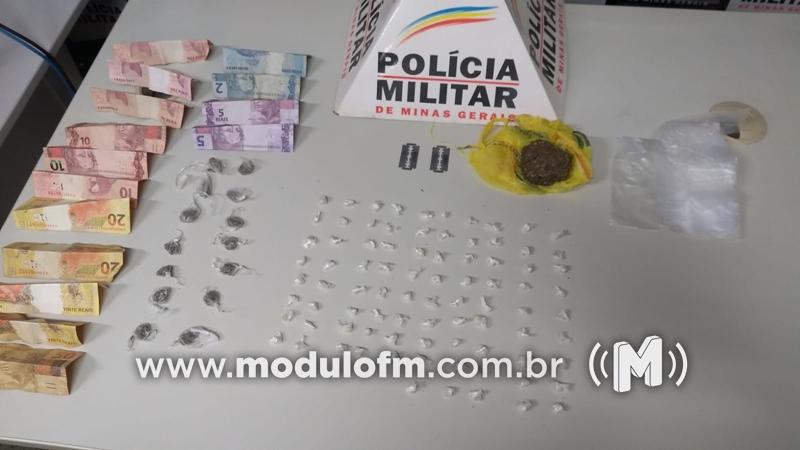 Dois jovens conhecidos no meio policial são flagrados com drogas no bairro Marciano Brandão