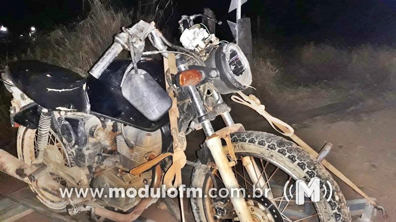 Motociclista embriagado sofre acidente e fica ferido na BR-146 em Cruzeiro da Fortaleza