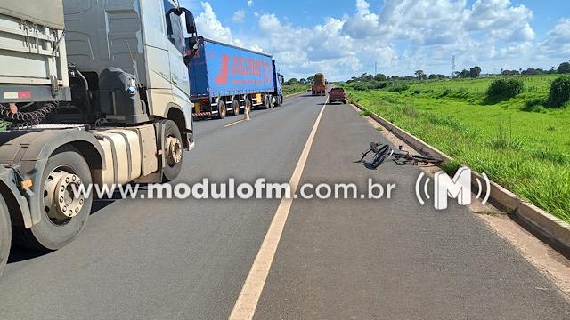 Morador de Brejo Bonito morre após ser atropelado por carreta na BR-146