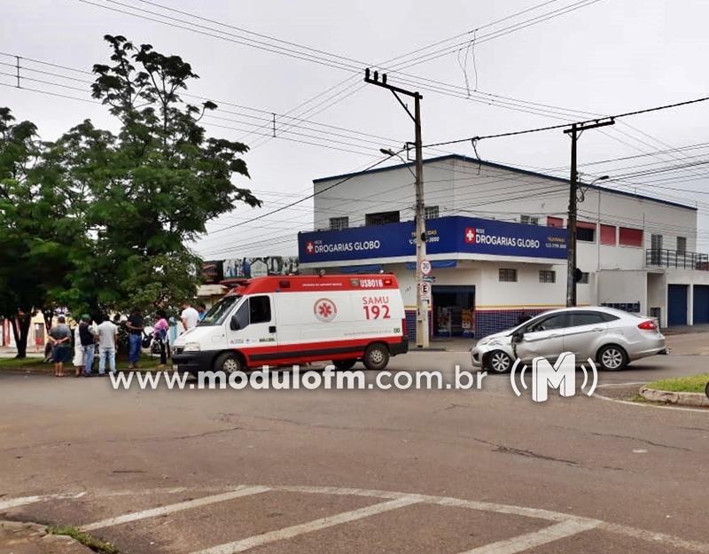 Motociclista fica ferido após colisão no bairro Serra Negra