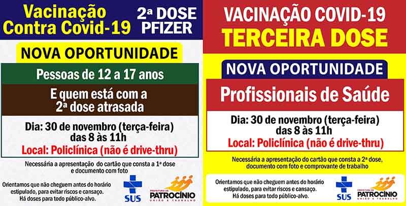 Nova oportunidade de vacinação para jovens de 12 a 17 anos e profissionais de saúde