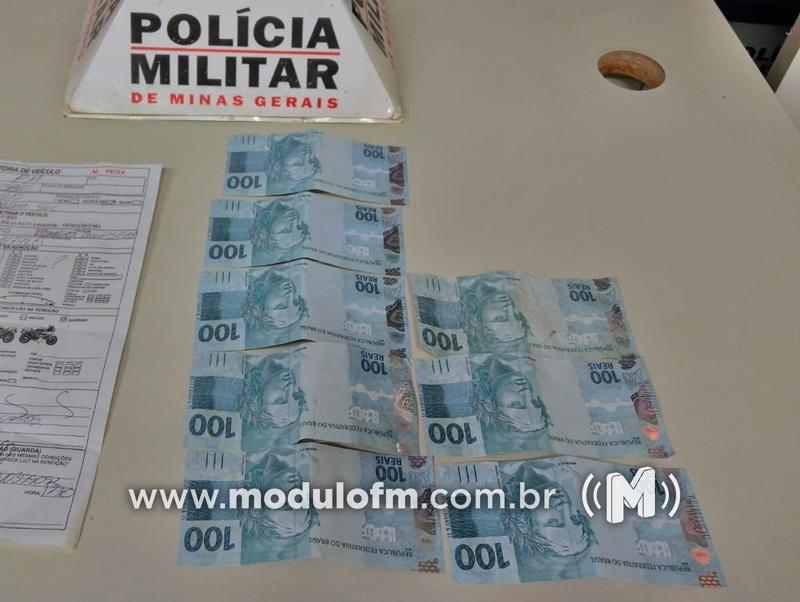 Durante ação policial, Polícia Militar apreende cédulas falsas e drogas em Patrocínio