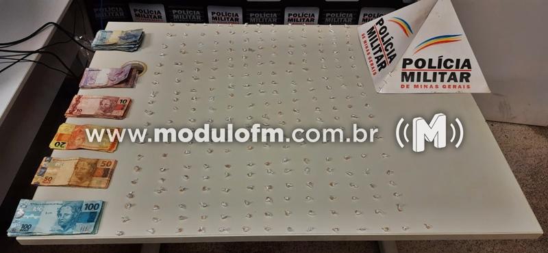 Polícia Militar apreende quase 300 pedras de crack em Patrocínio
