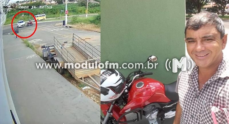 Veja o vídeo: Motociclista morre ao ser atingido por veículo conduzido por motorista inabilitada que fazia conversão proibida em Patrocínio