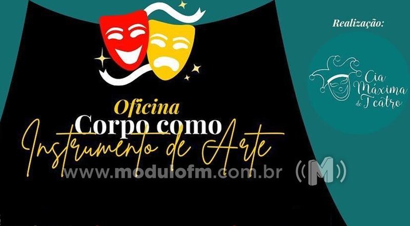 Cia Máxima de Teatro realizará a Oficina “Corpo como Instrumento de Arte” neste sábado (26)