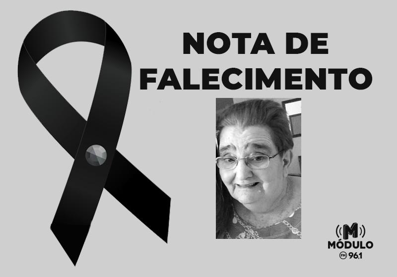 Nota de falecimento Sra. Nair Maria de Jesus aos...