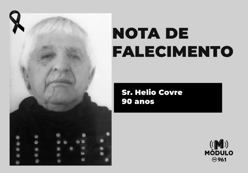 Nota de falecimento Sr. Helio Covre aos 90 anos