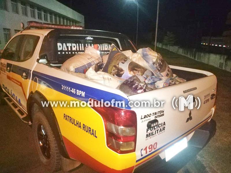 PM prende suspeito de furtar 15 sacas de feijão em fazenda de Perdizes