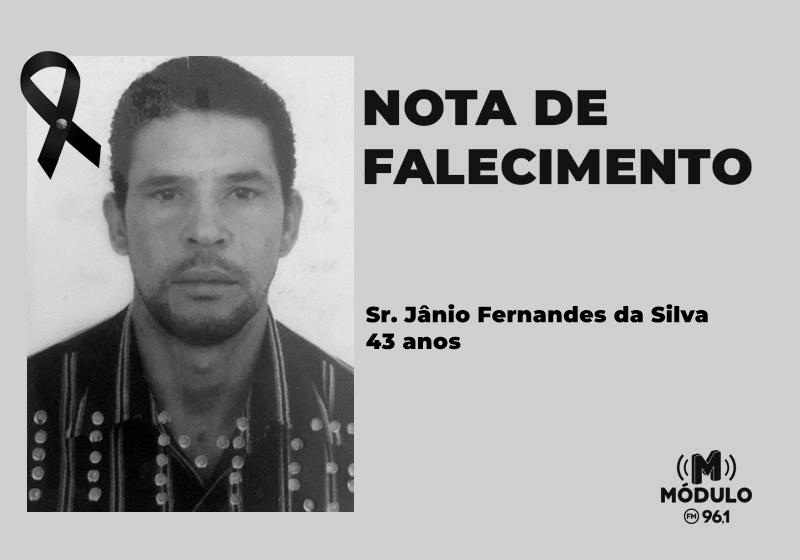 Nota de falecimento Sr. Jânio Fernandes da Silva aos...