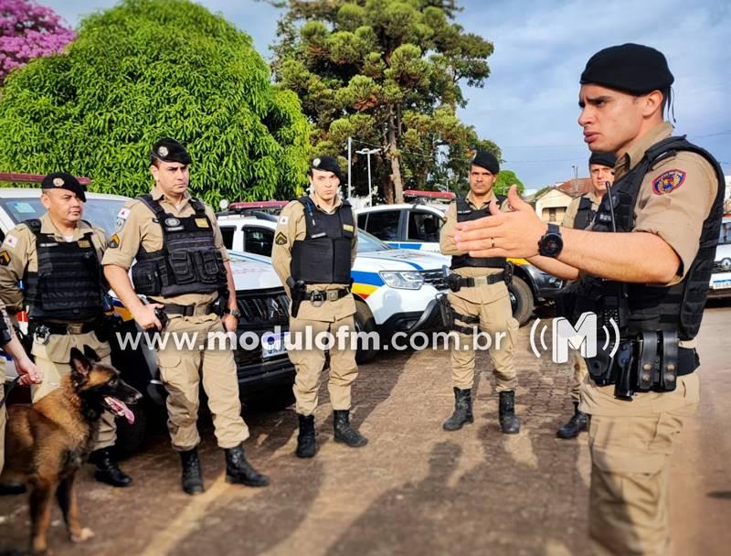 PM cumpre mandados de busca e apreensão em Operação contra o tráfico de drogas em Guimarânia