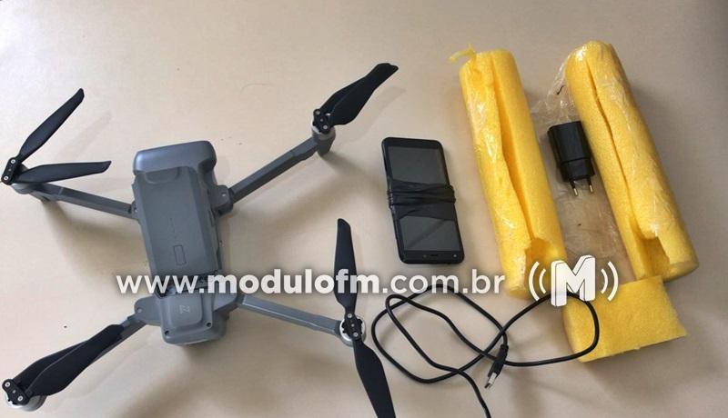 Drone transportando celular para Penitenciária de Patrocínio é interceptado