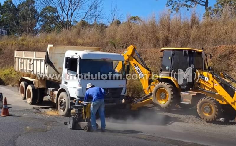 Obras de recuperação de trecho da BR-365 com a MG-230 devem ser finalizadas ainda hoje (19)