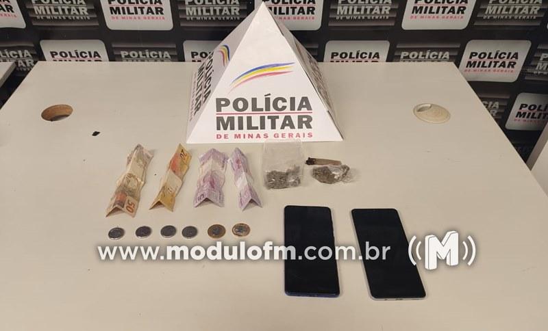 Três homens suspeitos de traficar drogas são presos no bairro Santa Terezinha