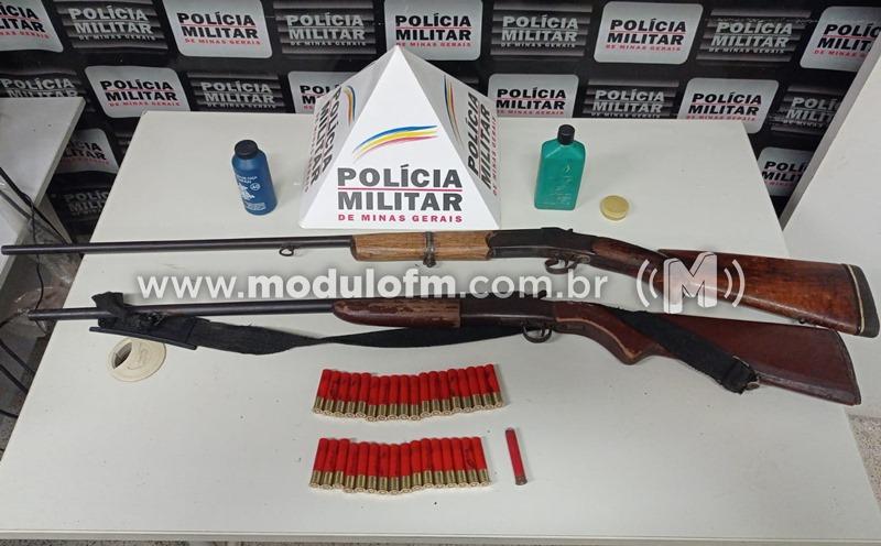 Armas de fogo e munições são apreendidas em fazenda em Patrocínio