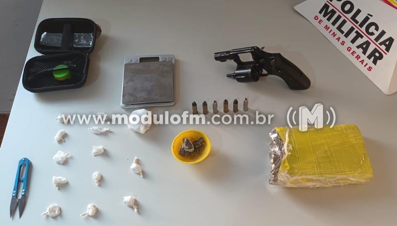 Homem é preso por tráfico de drogas e posse ilegal de arma de fogo em Guimarânia