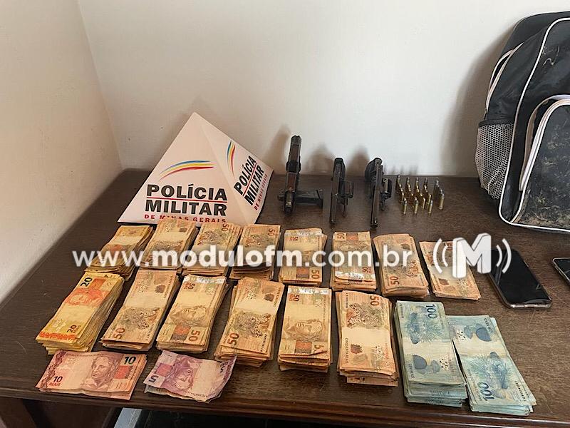 Imagem 6 do post Quase R$ 80 mil roubado de banco em Matutina é recuperado e três homens são presos
