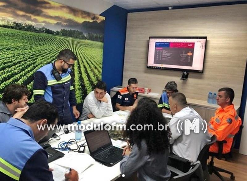 Imagem 1 do post Bombeiros, Defesa Civil e Polícia Militar realizaram simulado de rompimento na barragem da mineradora em Serra do Salitre