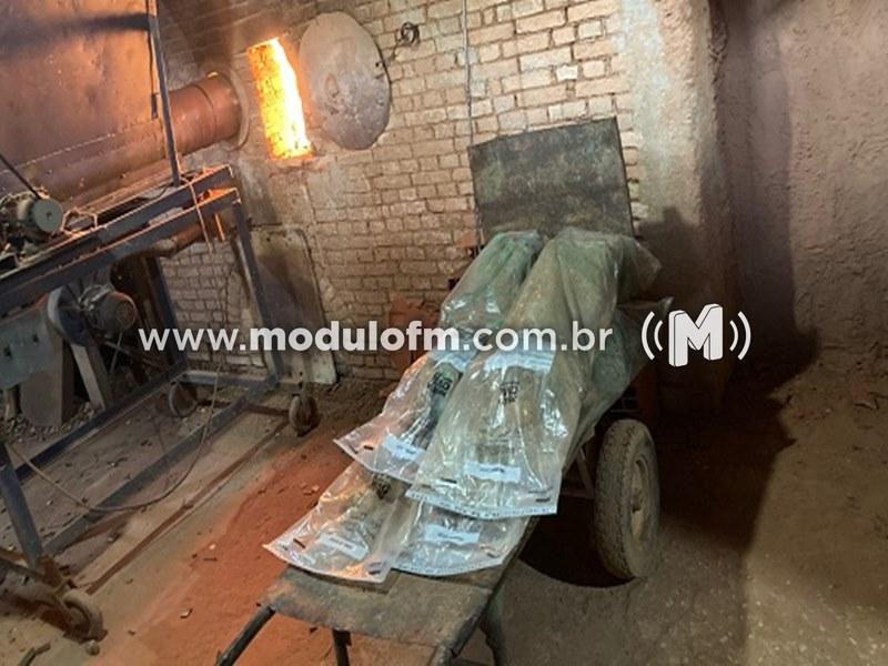 Quase 100 kg de pasta de base de cocaína são incinerados em Monte Carmelo