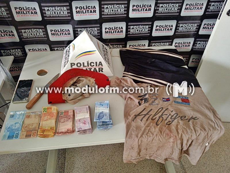 Homem rouba casa lotérica no centro, mas acaba preso pela Polícia Militar