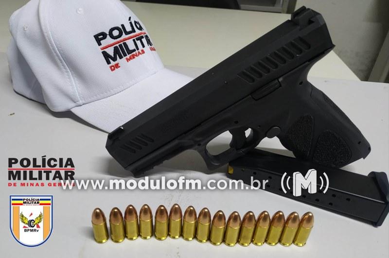 Arma de fogo e munições são apreendidas durante abordagem na MGC-462 em Patrocínio