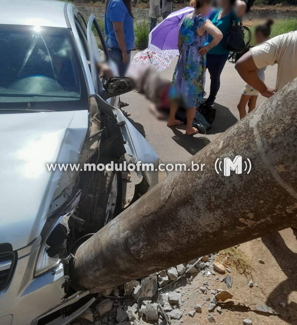 Imagem 2 do post Motorista atropela cadeirante e derruba poste em Patrocínio