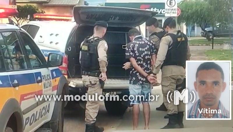 PM age rápido e prende suspeito de matar homem a facadas por causa de dívidas em Catiara