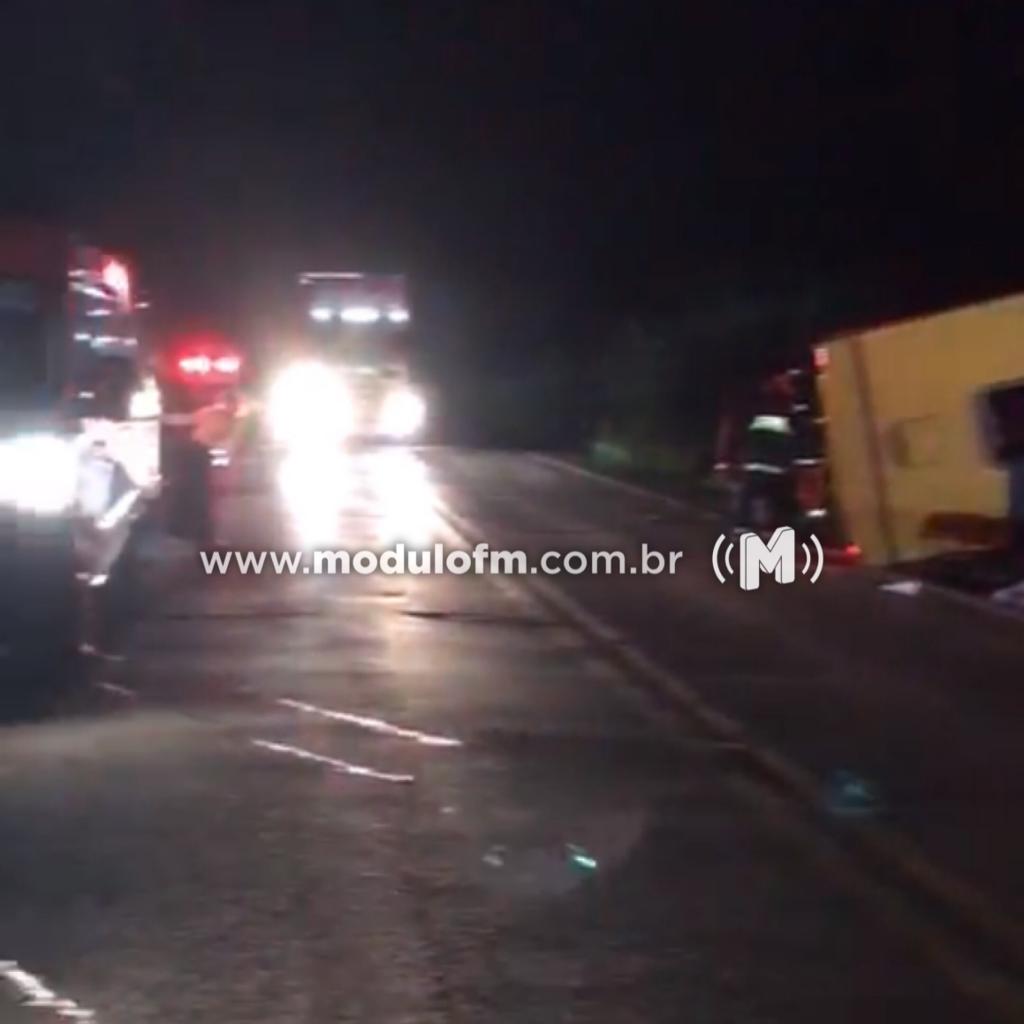 Imagem 1 do post Ônibus escolar de Serra do Salitre tomba e deixa feridos na MG-187 em Salitre de Minas