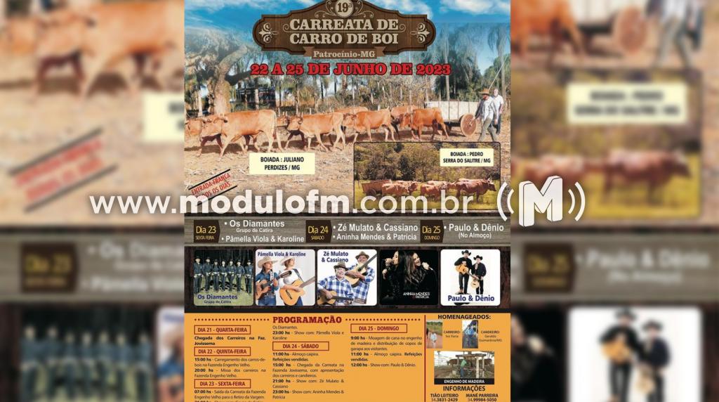 Tradicional Carreata de Carro de Boi do Tião Leiteiro acontece em junho