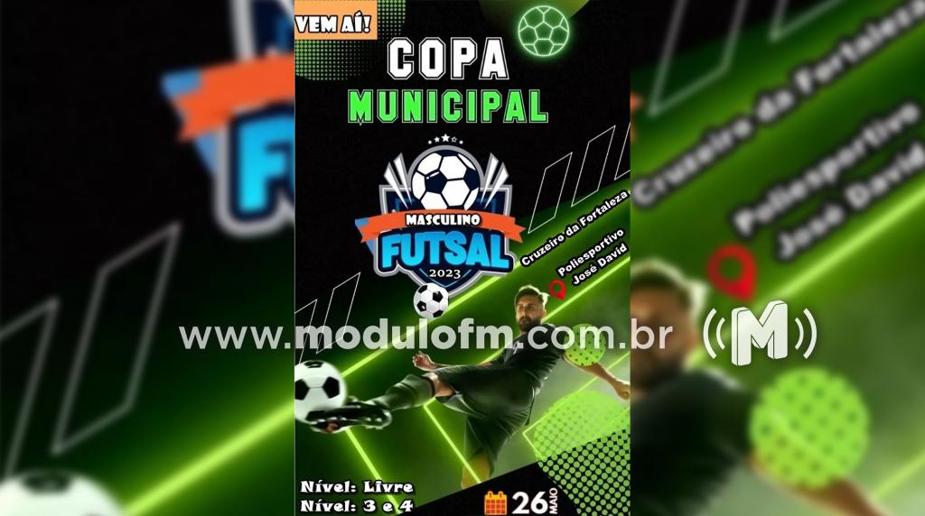 Copa Municipal de Futsal Masculino será realizada neste mês em Cruzeiro da Fortaleza